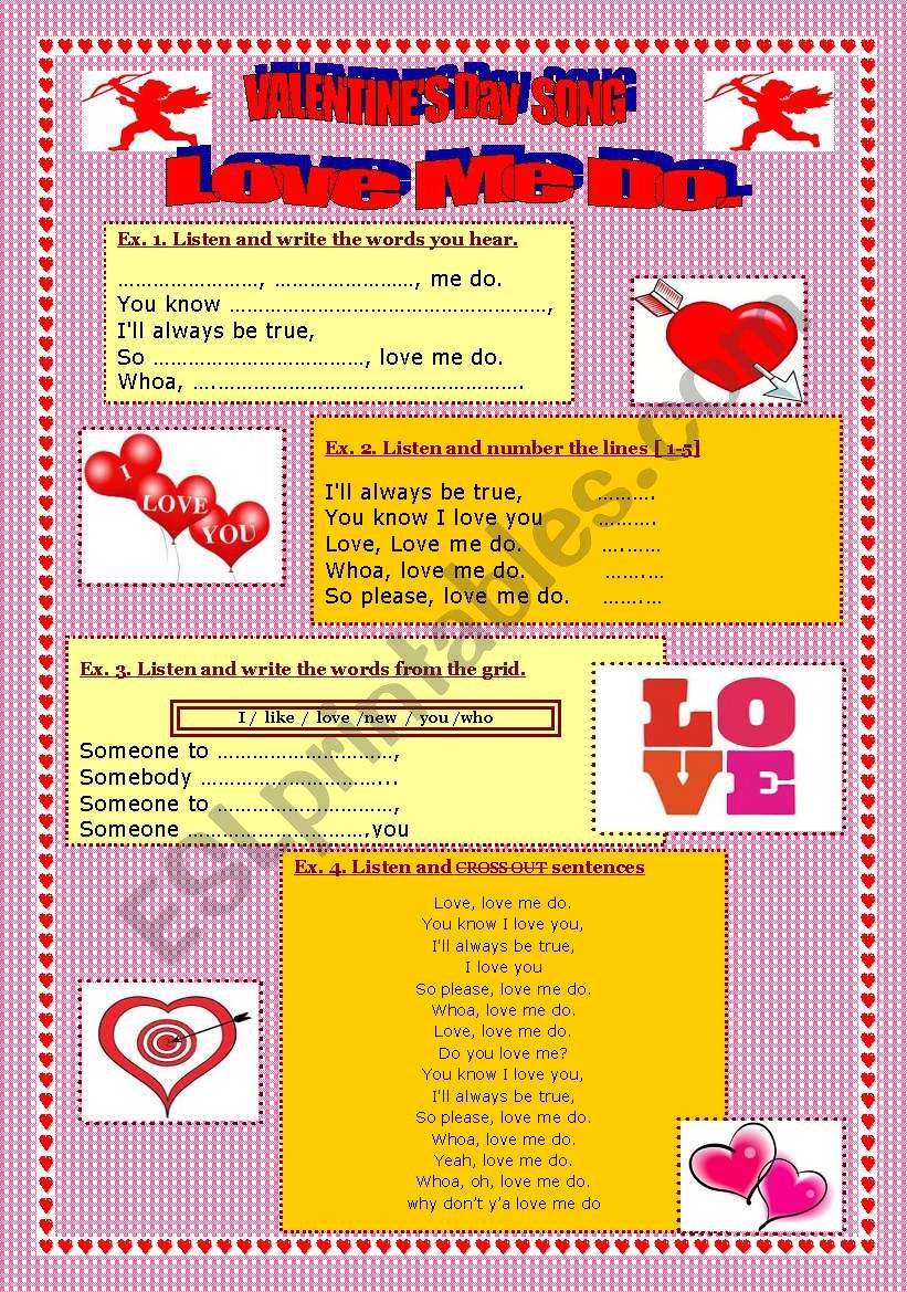 Love me do [The Beatles] worksheet